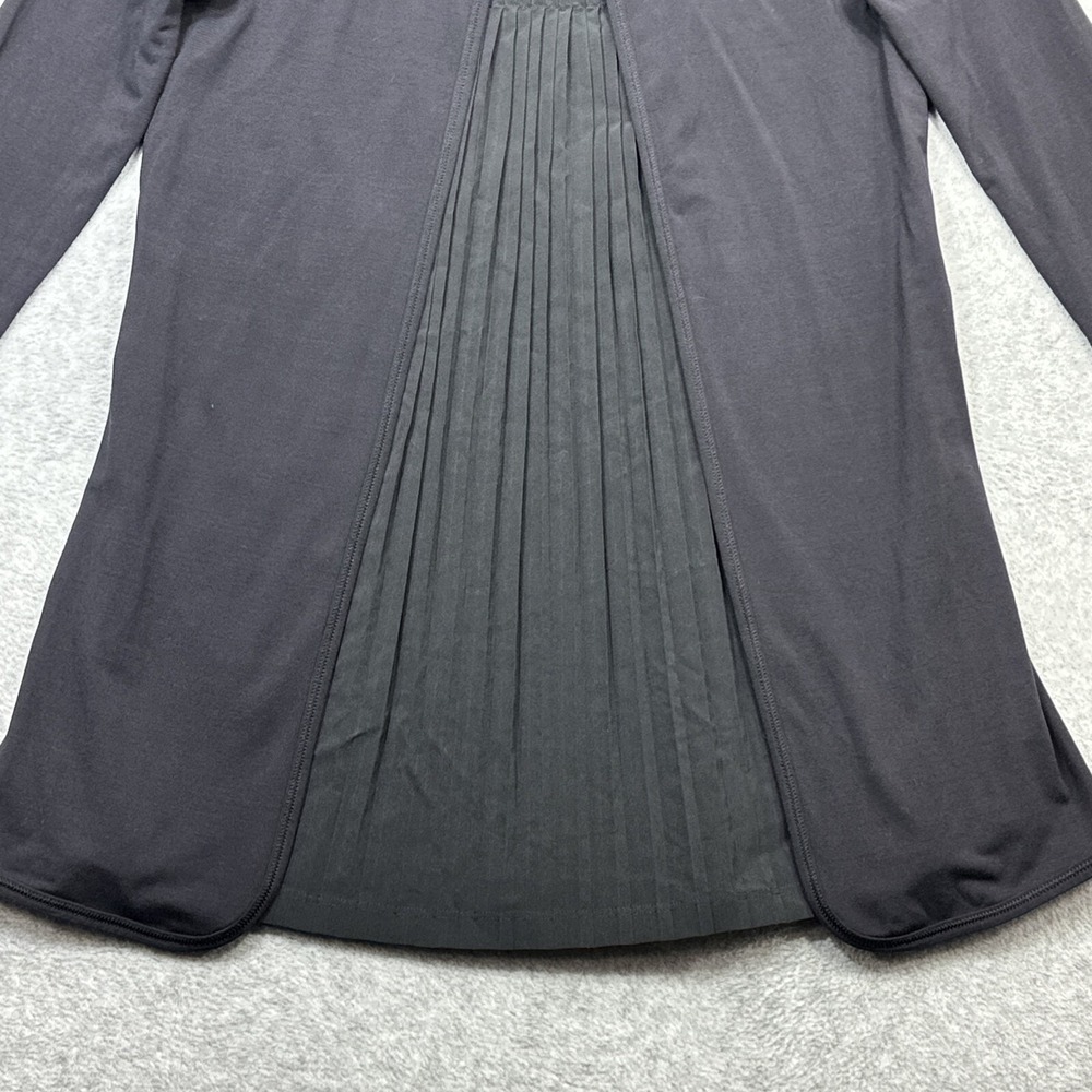 Lululemon Making Moves Top Women 4 Black Blue Split Back Pleated Athleisure Wear - Picture 11 of 12